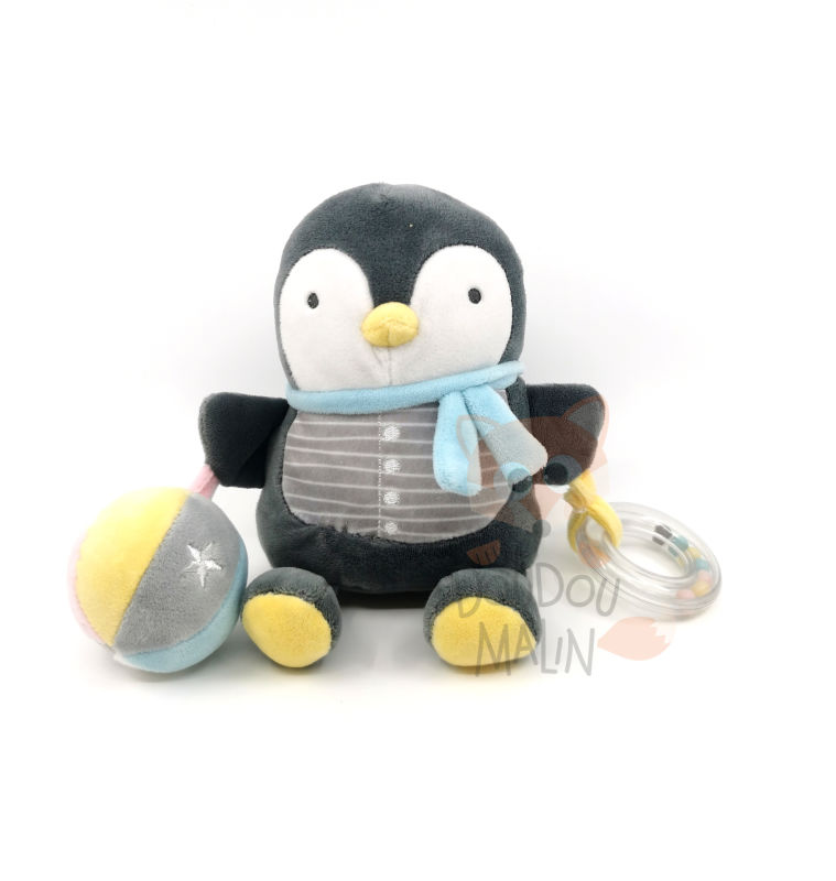  activity plush penguin grey white blue 20 cm 